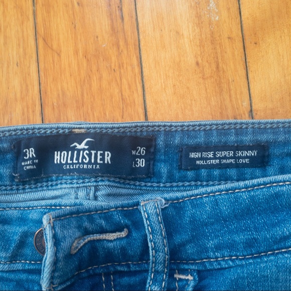 Hollister High Rise Super Skinny Blue Jeans - Picture 3 of 4